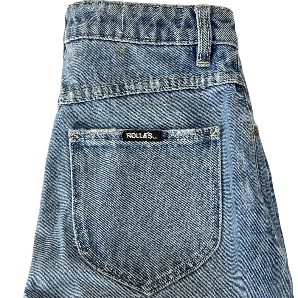 ROLLA'S Cropped Straight Jeans Womens Sz 26 AU 8‎ Distressed Ripped High Rise - Picture 2 of 10